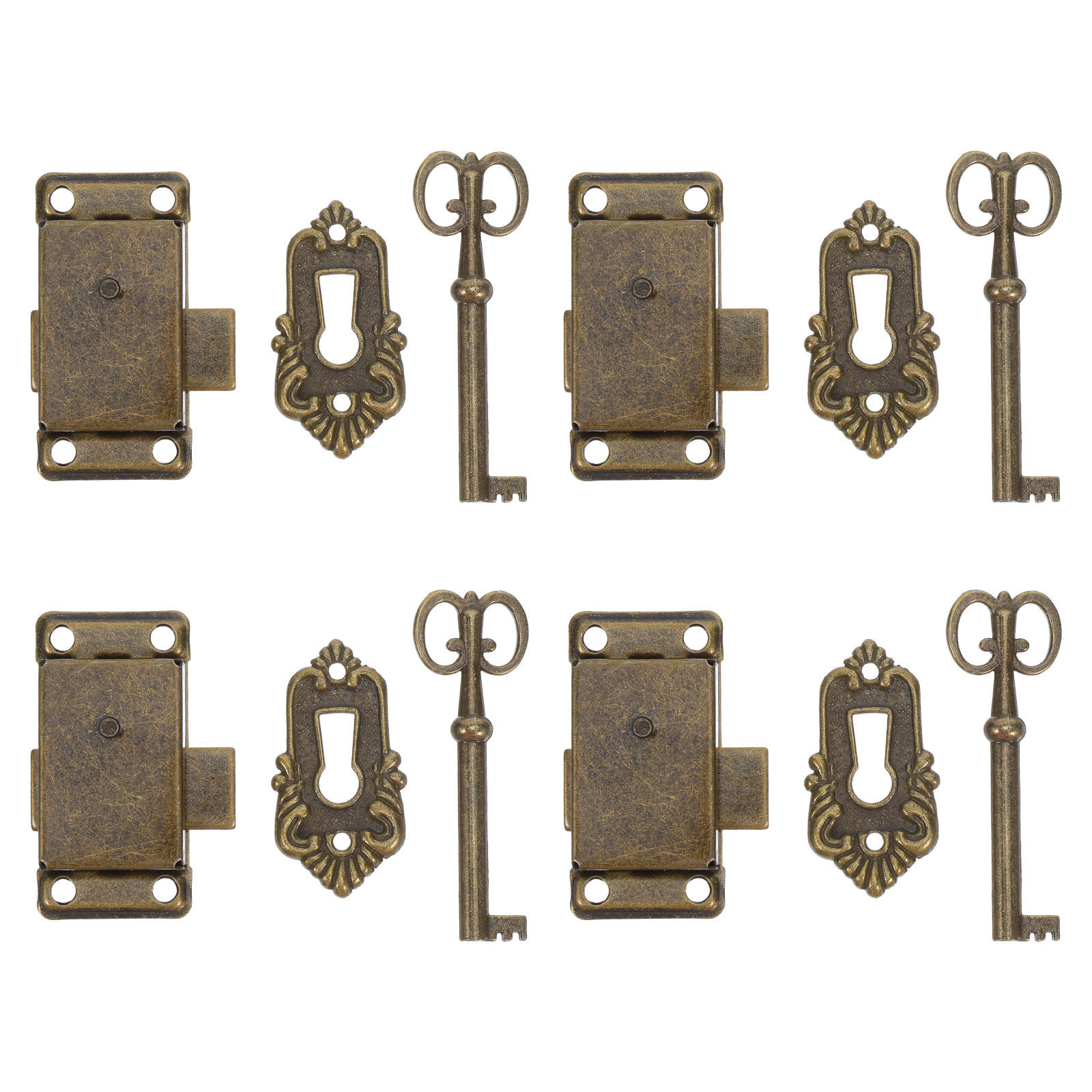 Vintage Furniture Hardware Replacement - 4 conjuntos de fechaduras vintage para