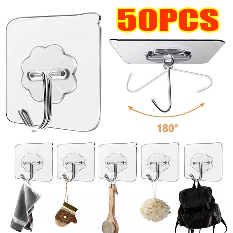 Door Stopper Heavy - Ganchos Adesivos Transparentes de Alta Resistência
