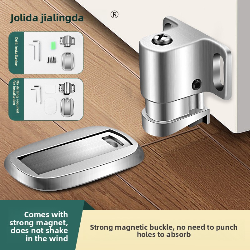 Door Stopper Heavy - Batente de Porta Duplo Magnético Resistente,