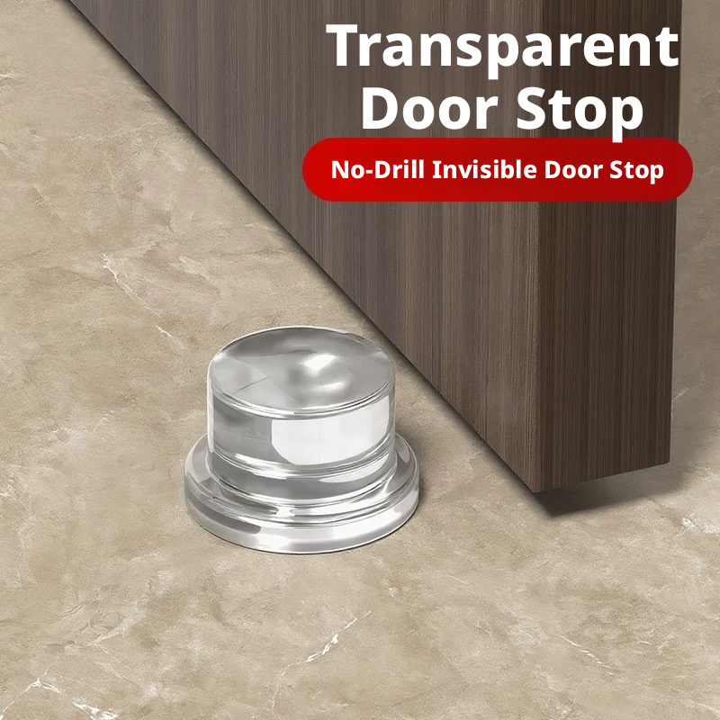 Furniture Hardware Kit - Batente de Porta de Silicone Transparente,