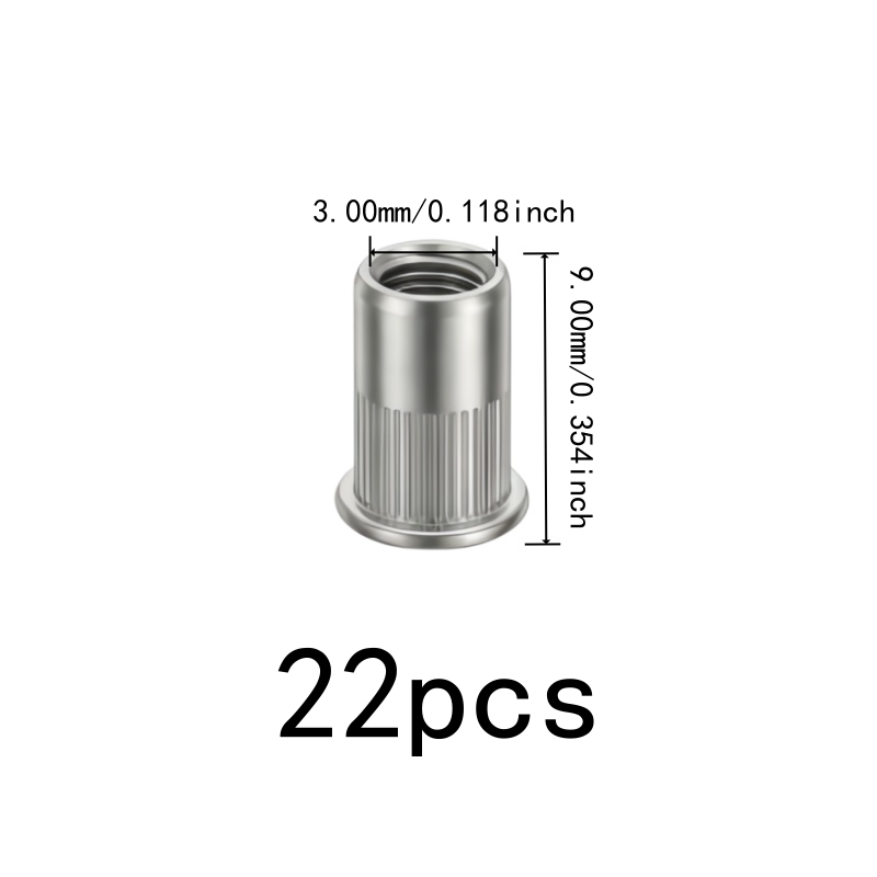 22 peças de porcas roscadas M3 - Furniture Hardware Threaded Inserts avaliação e preço