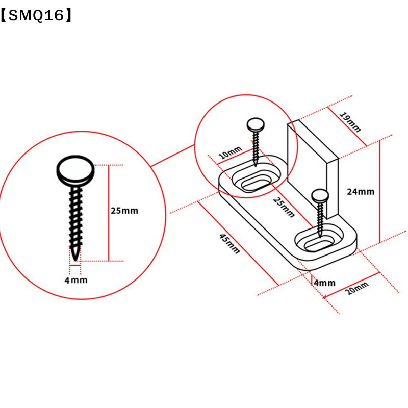 2 Peças Guia de Chão Deslizant - Furniture Sliding Door Hardware avaliação e preço
