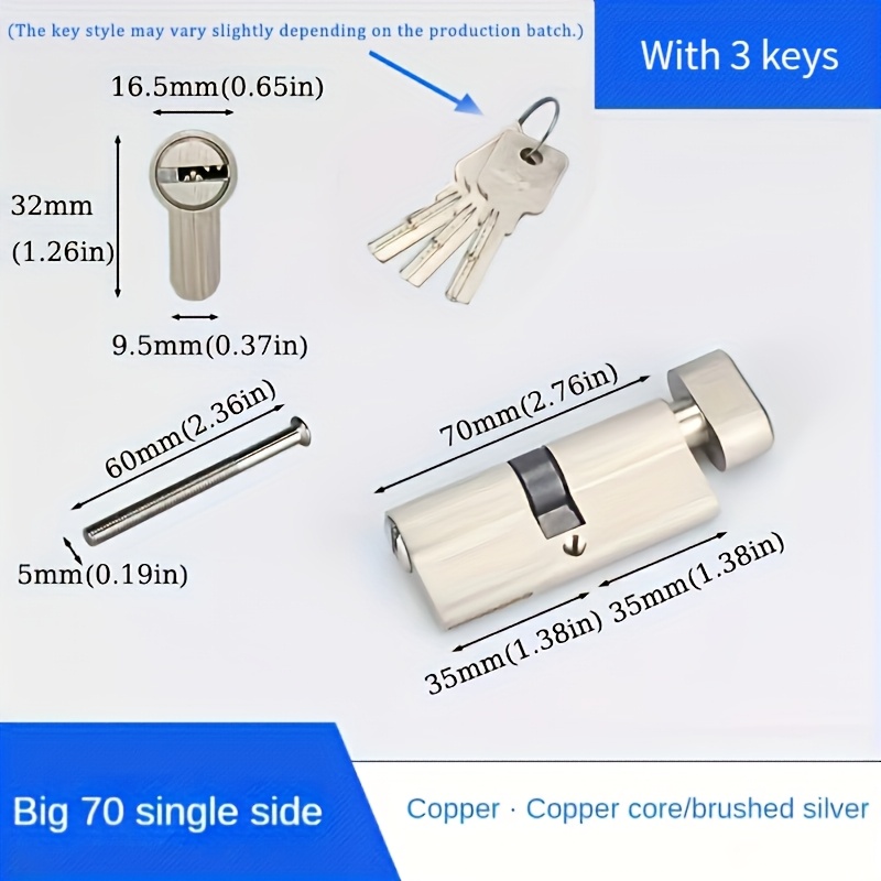 1 unidade de Cilindro de Fecha - Furniture Sliding Door Hardware avaliação e preço