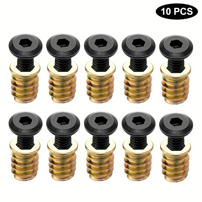 10 pçs porca rosqueada inserçõ - Furniture Hardware Kit avaliação e preço